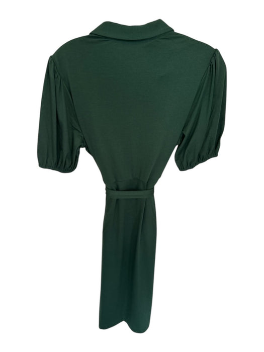 Boden Size 8P Forest Green Polyester Blend Short Balloon Sleeve Midi Dress Forest Green / 8P