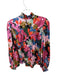 Crosby Size S Multi Polyester Long Sleeve Flowers Ruffle collar Top Multi / S