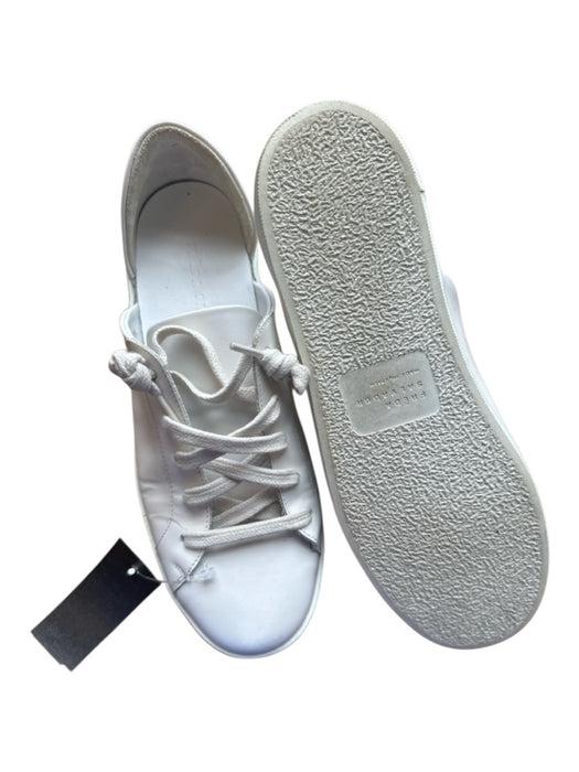 freda salvador Shoe Size 7 White Leather Side Cut Out Lace Up Athletic Sneakers White / 7
