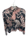 Pilcro Size S Black & Brown Cashmere Mock Neck Animals Long Sleeve Sweater Black & Brown / S