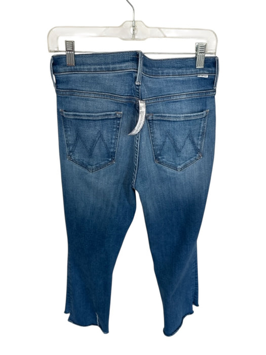 Mother Size 29 Med Light Wash Cotton Blend High Waist Wide Leg Cropped Jeans Med Light Wash / 29