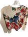 Sezane Size S Pink & Cream Kid Mohair Blend Knit Watercolor Floral Sweater Pink & Cream / S
