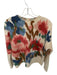Sezane Size S Pink & Cream Kid Mohair Blend Knit Watercolor Floral Sweater Pink & Cream / S