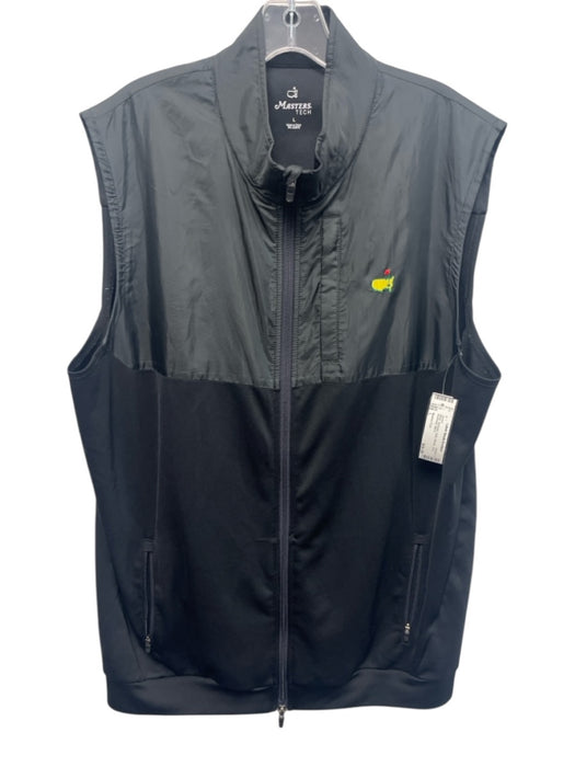Masters Tech Size L Black Synthetic Solid Athletic Vest Men's Jacket Black / L