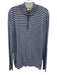 Onward Reserve Size L Blue & White Cotton Blend Striped Quarter Zip Sweater Blue & White / L
