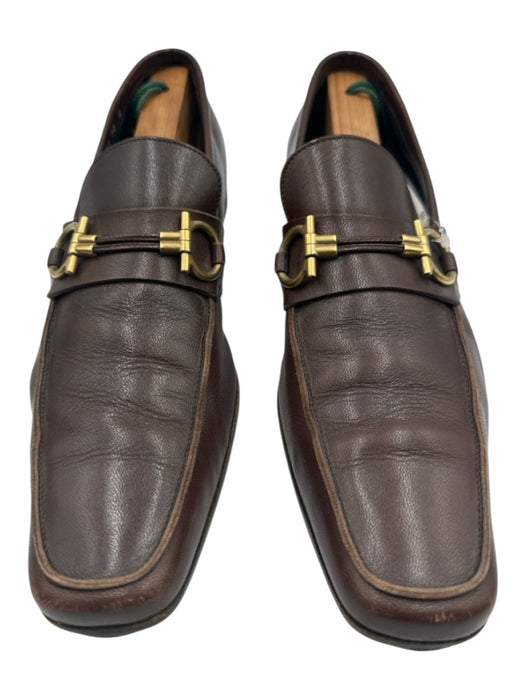 Ferragamo Shoe Size 10 AS IS Brown Leather Solid Dress Loafer Men's Shoes Brown / 10