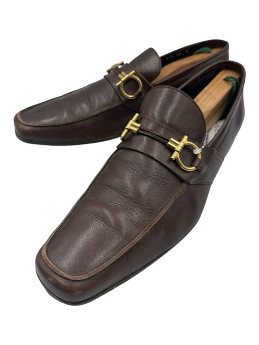 Ferragamo Shoe Size 10 AS IS Brown Leather Solid Dress Loafer Men's Shoes Brown / 10