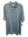 Masters Tech Size L Blue Synthetic Striped Polo Athleisure Men's Short Sleeve Blue / L