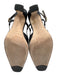 Ann Mashburn Shoe Size 38 Black Canvas Heel Square Toe Sling back Pumps Black / 38