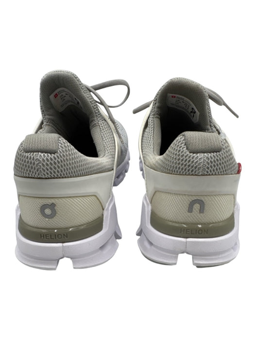 On Cloud Shoe Size 10.5 Gray & White Synthetic Knit Lace Up Cloudtec Sneakers Gray & White / 10.5