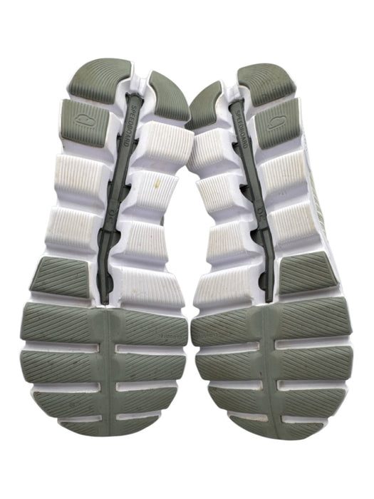 On Cloud Shoe Size 10.5 Gray & White Synthetic Knit Lace Up Cloudtec Sneakers Gray & White / 10.5