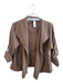 Max Studio Size Est S Brown Polyester 3/4 Sleeve solid color Open Front Cardigan Brown / Est S