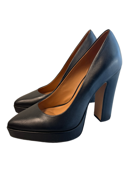 Jessica Simpson Shoe Size 8 Black Pleather Pointed Toe solid color Heels Black / 8