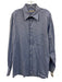 Zegna Size L Light blue Cotton Solid Button Up Spread Collar Long Sleeve Shirt Light blue / L