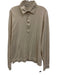 Boglioli Size L Off White Cotton Blend Solid Polo Men's Long Sleeve Shirt Off White / L