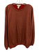 Zegna Size L Red Cotton Blend Solid Crew Neck Sweatshirt Men's Long Sleeve Shirt Red / L