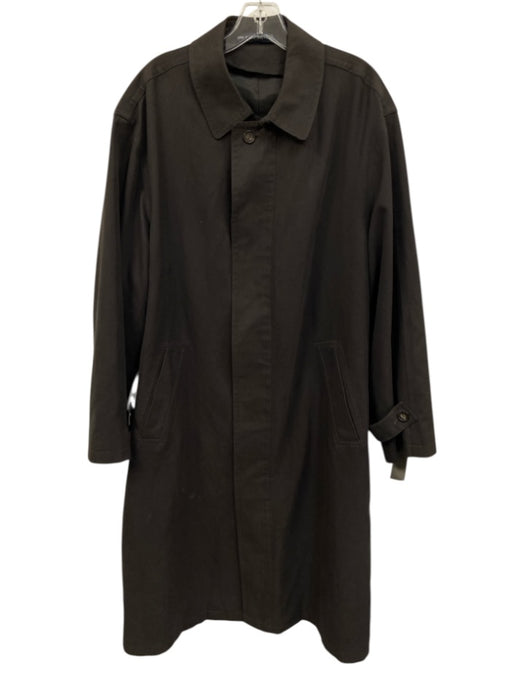 Ralph Ralph Lauren Size 40 Black Cotton Blend Solid Overcoat Men's Jacket Black / 40
