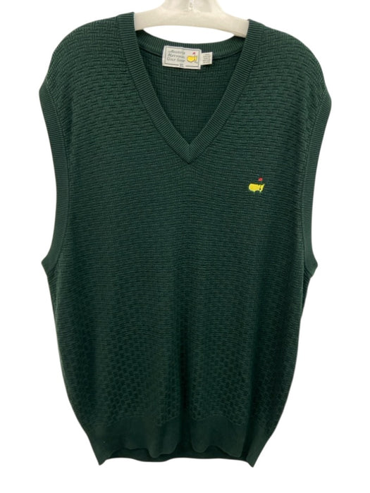 Augusta Natl Golf Size XL Green Silk Woven Accent Vest Men's Sweater Green / XL