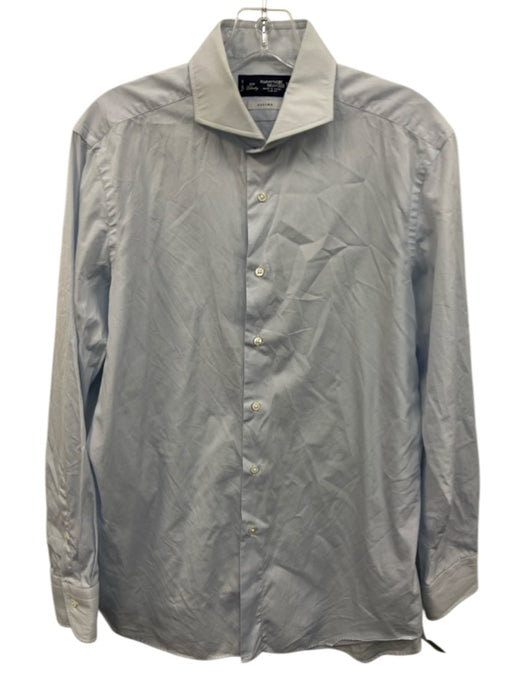 Makers Shirt Size 16 Light blue Cotton Solid Spread Collar Long Sleeve Shirt Light blue / 16