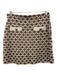 Maje Size 38 Cream White, Orange & Purple Viscose Blend Knit Pocketed Mini Skirt Cream White, Orange & Purple / 38