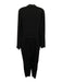 L'agence Size 4 Black Acetate & Viscose Long Sleeve V Neck Lapel Jumpsuit Black / 4