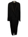 L'agence Size 4 Black Acetate & Viscose Long Sleeve V Neck Lapel Jumpsuit Black / 4