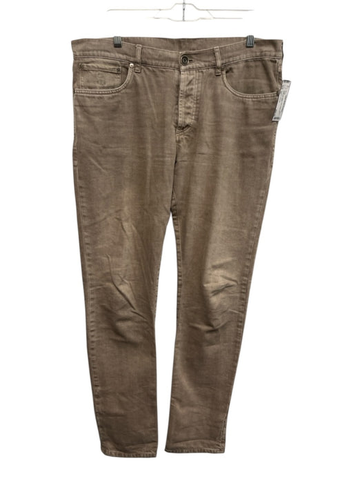 Brunello Cucinelli Size 52 Beige Cotton Solid Button Fly Men's Pants Beige / 52