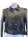 Gucci Size 38 Black Leather Rhinestone Tiger Biker Jacket Black / 38