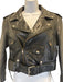 Gucci Size 38 Black Leather Rhinestone Tiger Biker Jacket Black / 38