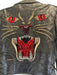 Gucci Size 38 Black Leather Rhinestone Tiger Biker Jacket Black / 38