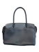 Henri Bendel Black Leather Gold hardware Zip Close Tassel Top Handle Bag Black
