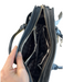 Henri Bendel Black Leather Gold hardware Zip Close Tassel Top Handle Bag Black