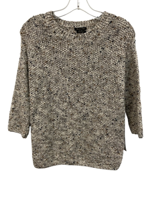 Massimo Dutti Size S White, Black & Brown No Fabric Tag Crew Neck Sweater White, Black & Brown / S