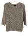 Massimo Dutti Size S White, Black & Brown No Fabric Tag Crew Neck Sweater White, Black & Brown / S