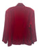 L'agence Size 12 Red Viscose & Silk Velvet Double Breast Blazer Jacket Red / 12