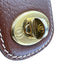 Gucci Brown Leather Bamboo Handle Gold Hardware Turnlock Purse Brown / M