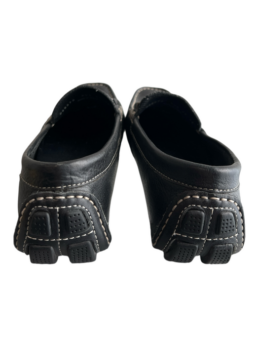 Cole Haan Shoe Size 6.5 Black Leather Silver Hardware Square Toe Flats Shoes Black / 6.5