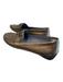 Robert Zur Shoe Size 7 Metallic Gray Manmade Material Almond Toe Flat Shoes Metallic Gray / 7