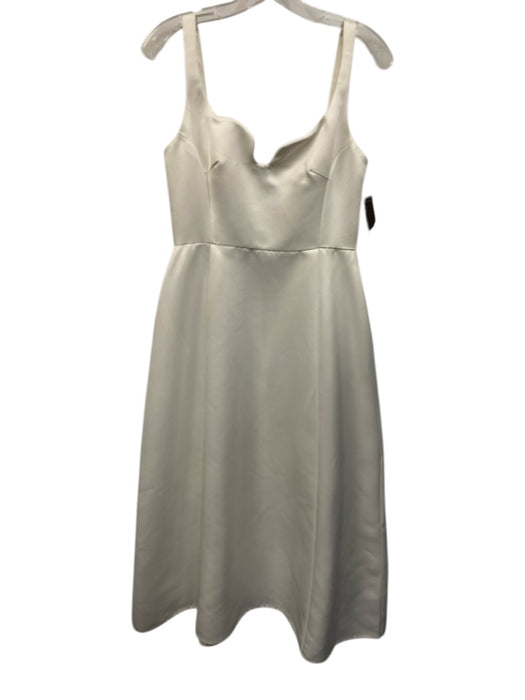 Elliatt Size S White Polyester Sleeveless Sweetheart Neckline Back Zip Dress White / S