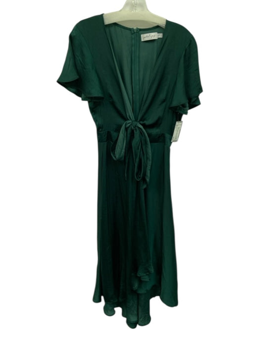 Petal + Pup Size 6 Emerald Green Polyester Flutter Cap sleeve Tie Bust Dress Emerald Green / 6