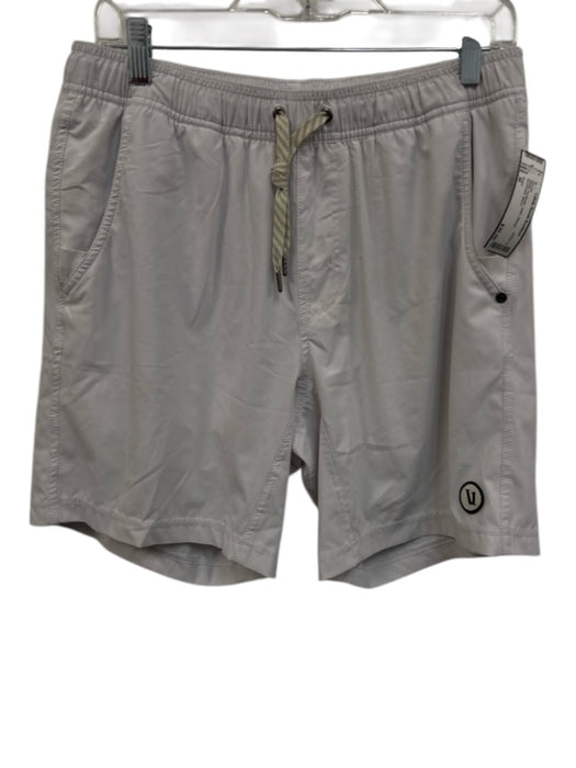 Vuori Size M White Synthetic Solid Athletic Men's Shorts White / M
