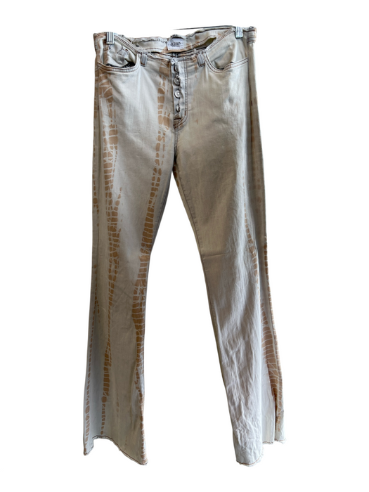 Hudson Size 29 Light Wash & Beige Cotton Button Fly Distressed 5 Pocket Pants Light Wash & Beige / 29