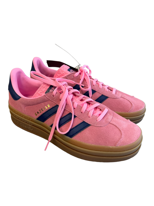 Adidas Shoe Size 9.5 Pink & blue Suede & Leather Round Toe Lace Up Low Top Shoes Pink & blue / 9.5