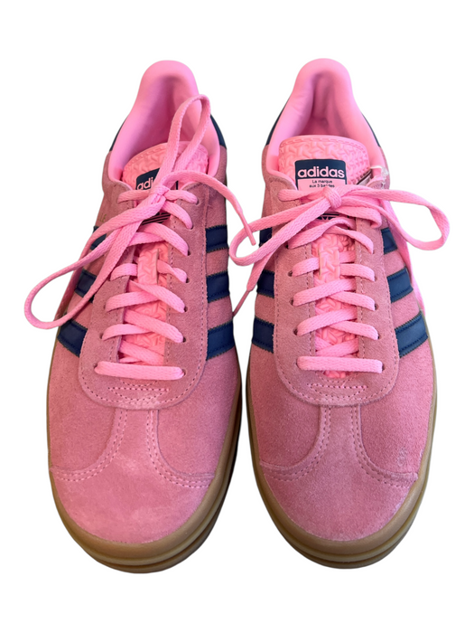 Adidas Shoe Size 9.5 Pink & blue Suede & Leather Round Toe Lace Up Low Top Shoes Pink & blue / 9.5