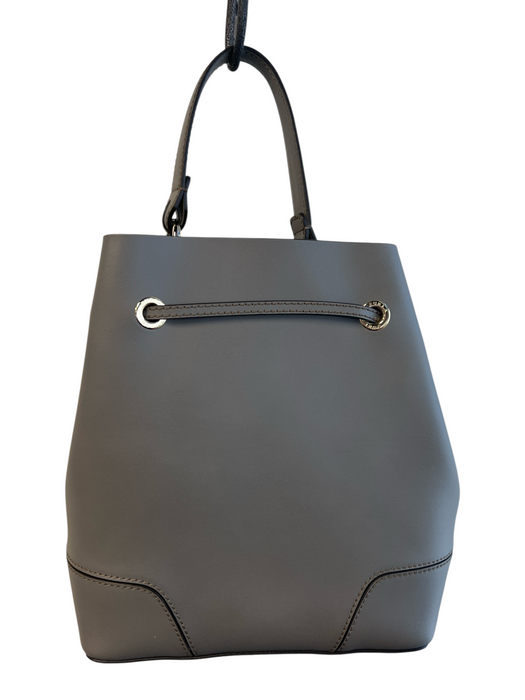 Furla Gray Leather sMOOTH 1 handle Draw Cord Bucket Bag Gray / Small