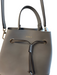 Furla Gray Leather sMOOTH 1 handle Draw Cord Bucket Bag Gray / Small