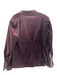 Paige Size Large Burgandy Cotton Faux Pockets Single Breasted Blazer Burgandy / Large