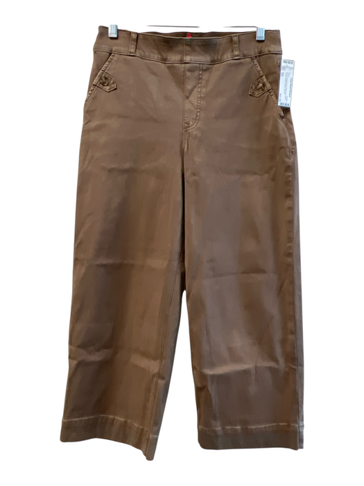 Spanx Size MP Brown Cotton Blend Wide Leg Elastic Waist Pockets Pants Brown / MP