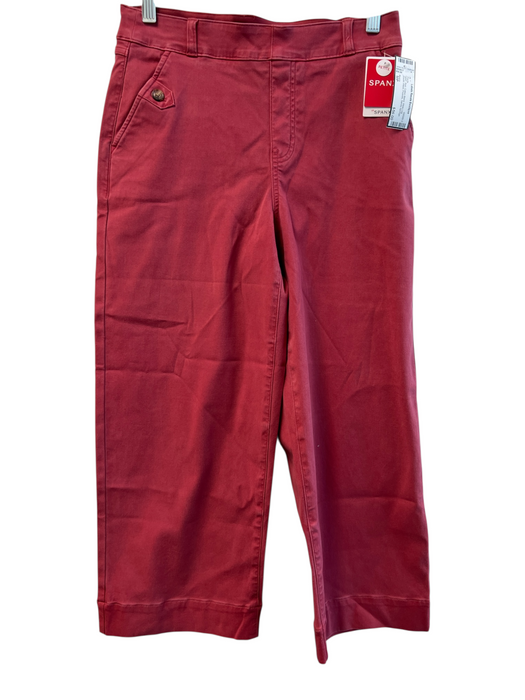 Spanx Size MP Red Cotton Blend Wide Leg Elastic Waist Pockets Pants Red / MP