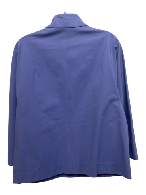 Lafayette 148 Size S Periwinkle Purple cotton & polyamide Zip Mock Neck Jacket Periwinkle Purple / S